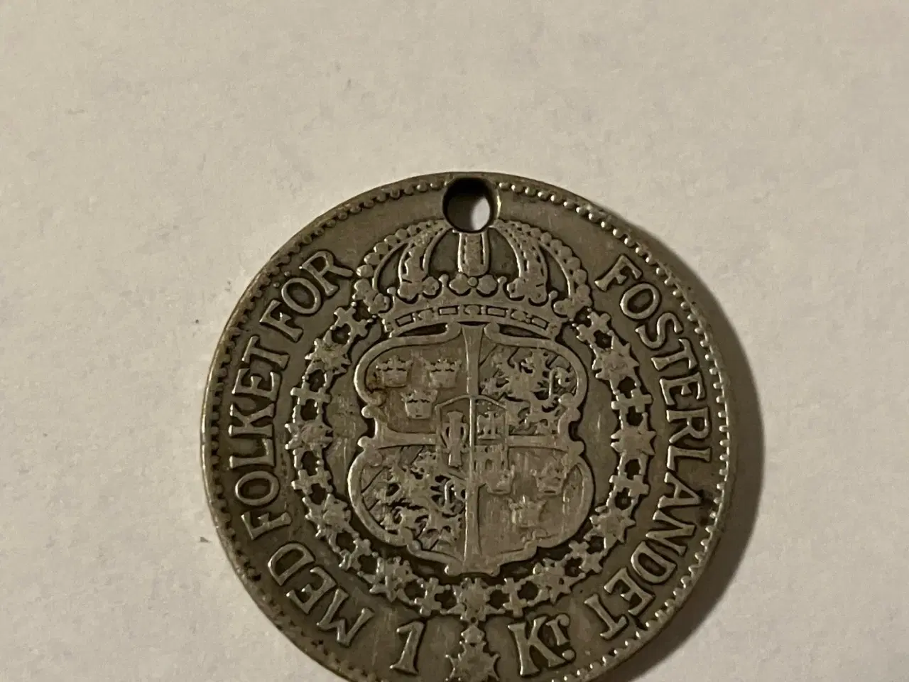 Billede 2 - 1 Krona 1928 Sweden - Silver - Bad condition
