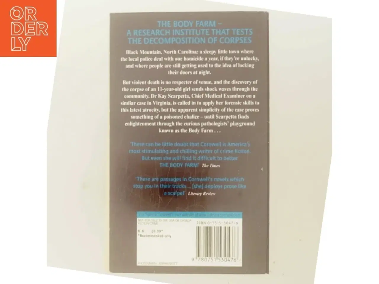 Billede 3 - The body farm af Patricia D. Cornwell (Bog)