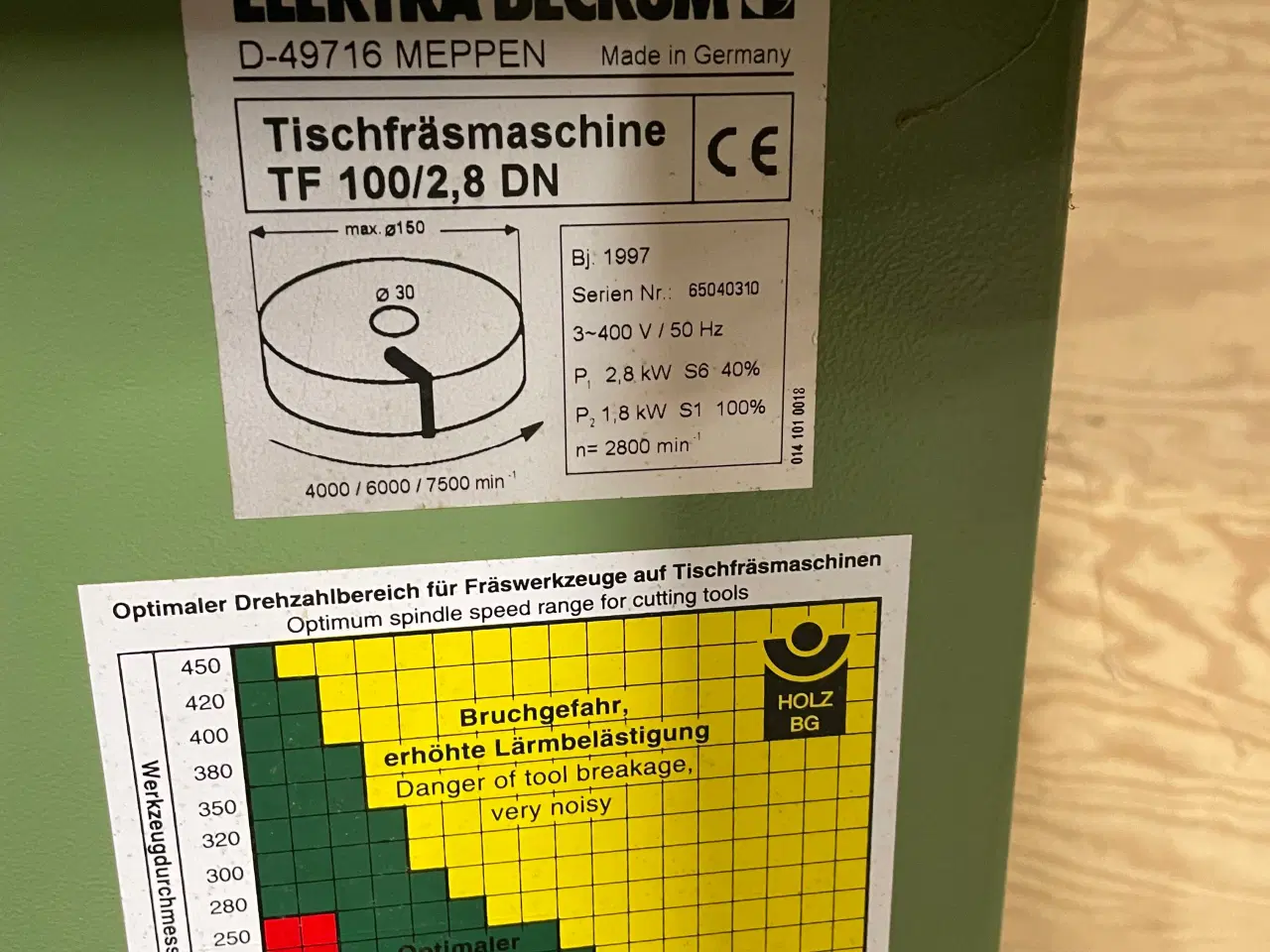 Billede 3 - Bordefræser fra ELEKTRA TF-100M