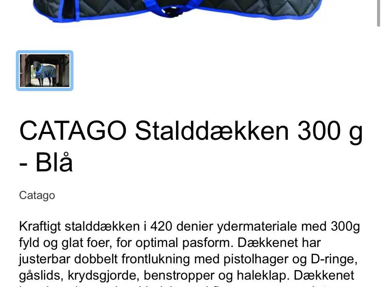 Billede 1 - Catago stald dækken str 145 -300g