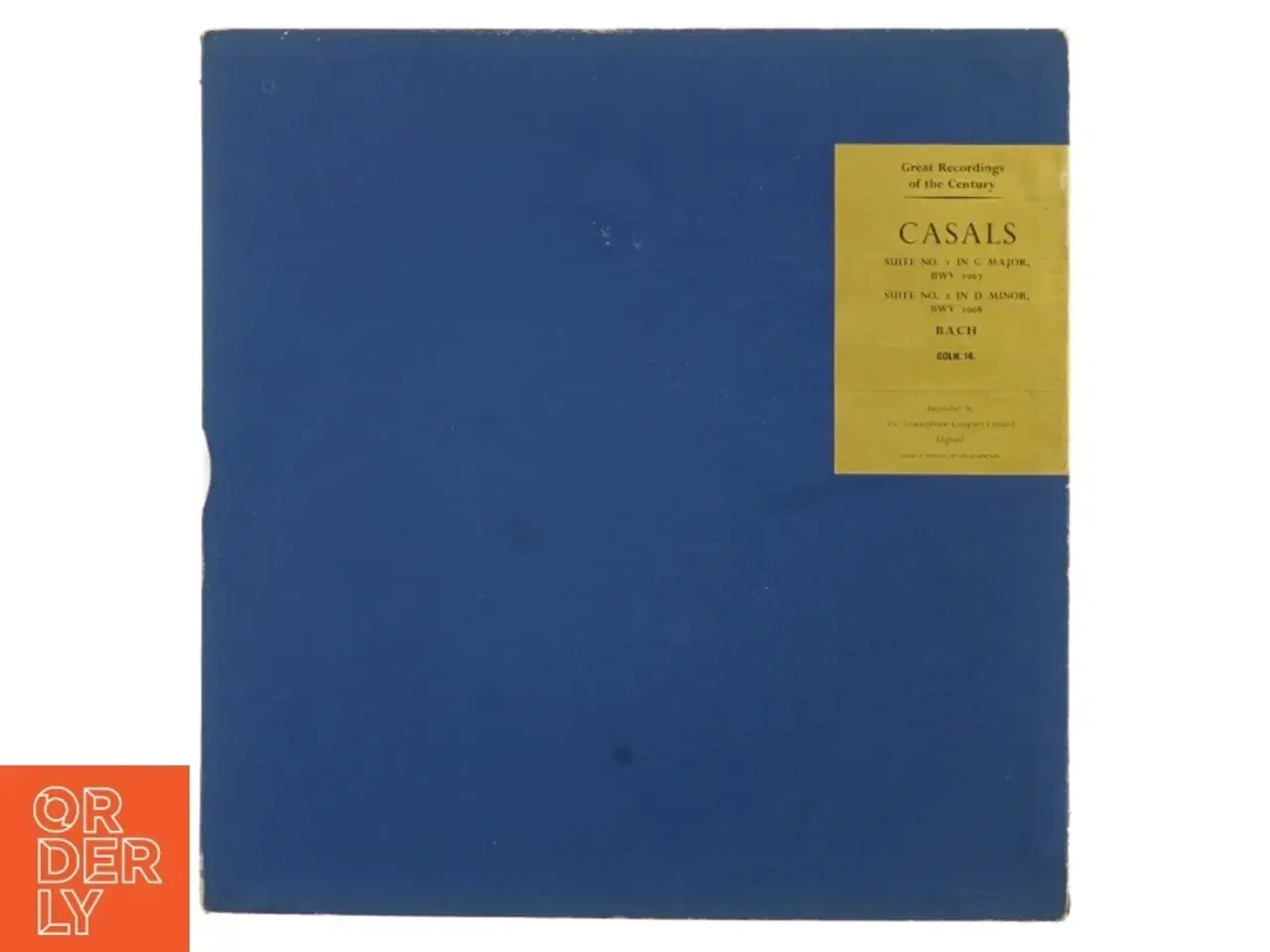 Billede 1 - Casals spiller Bach fra The Gramaphone Company Limited England (str. 30 cm)