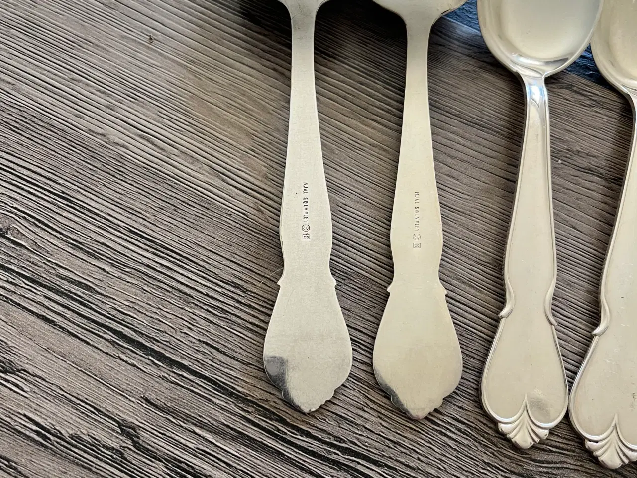 Billede 3 - 9 stk Njal sølvplet spiseskeer sælges