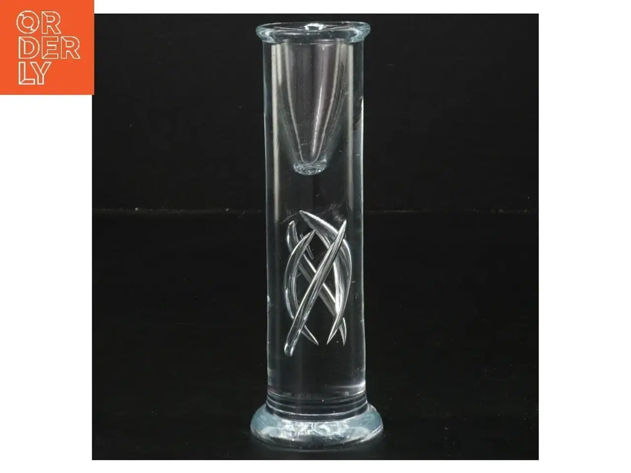 Billede 1 - Glasvase med indvendigt design (str. 15 cm)