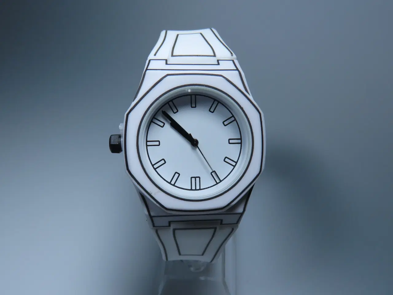 Billede 1 - Hvidt tegneserie-inspireret armbåndsur
