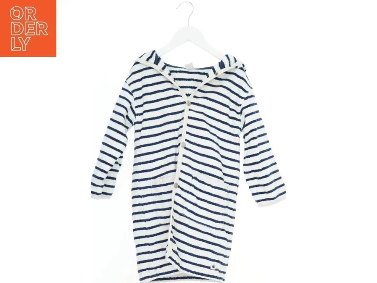 Billede 1 - Stribet Petite Bateau badekåbe med hætte fra Petit Bateau (str. 116 cm)