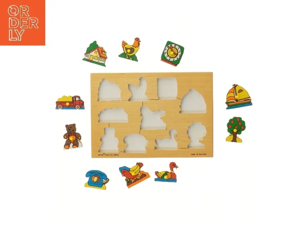 Billede 2 - Børnepuzzle af træ fra acre toys (str. 29,5x20,5 cm)