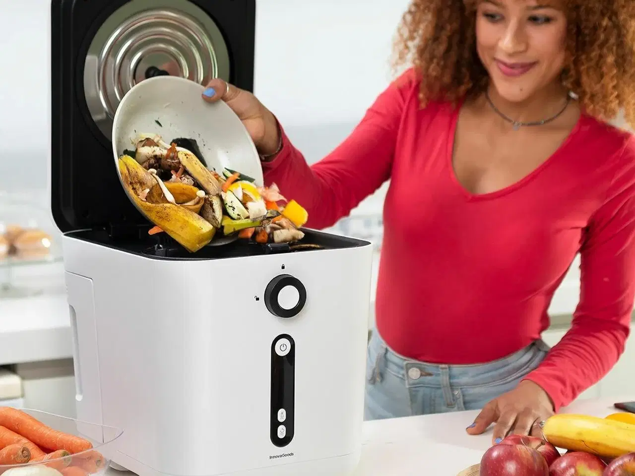 Billede 1 - Ewooster elektrisk kompostkværn til køkken - 3 l, 550 W