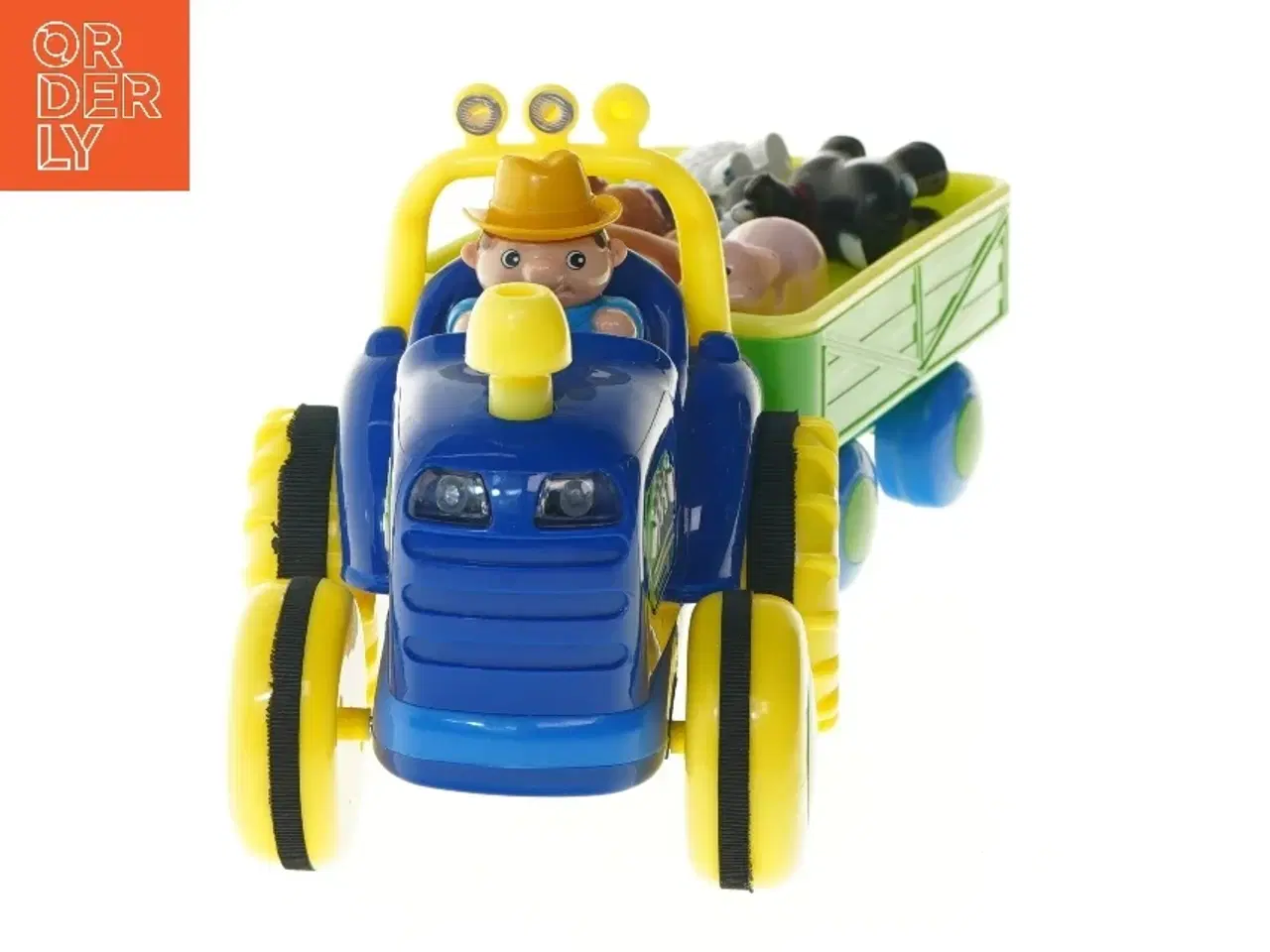 Billede 3 - Legetøjstraktor med anhænger og dyr (str. 40 cm)