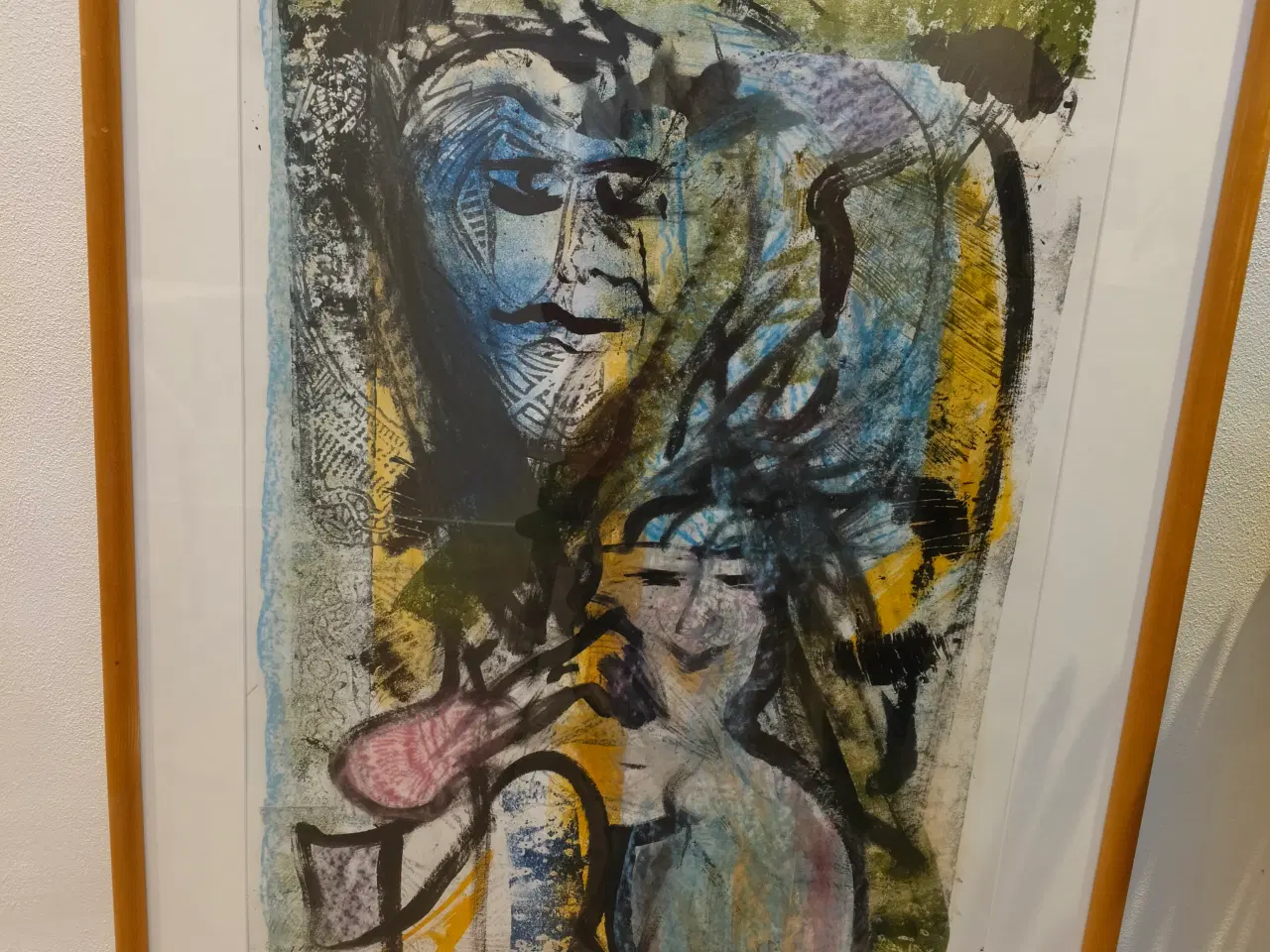 Billede 1 - Oliekridt maleri fra Teddy Sørensen 