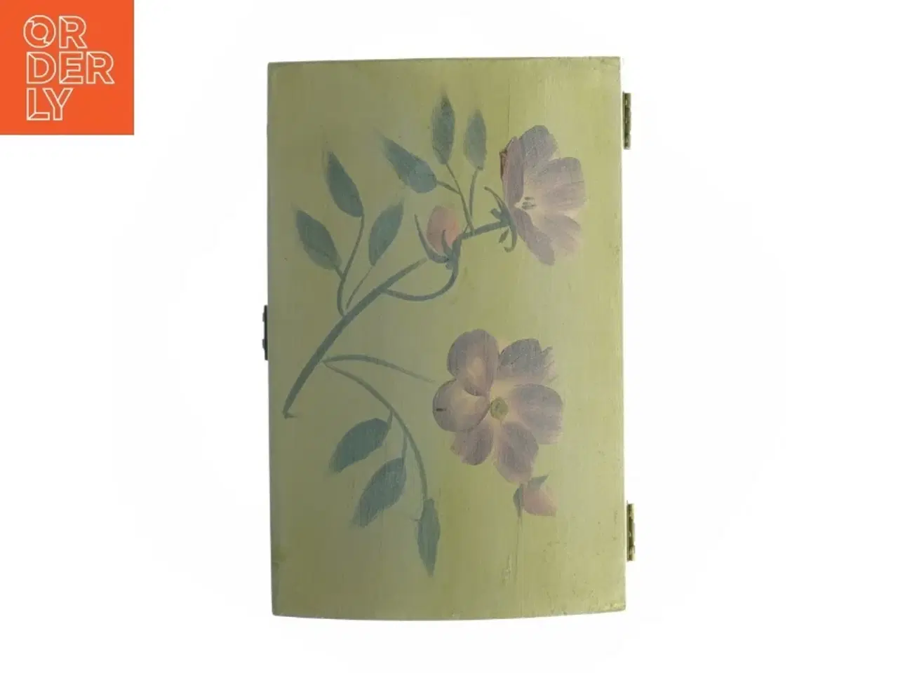Billede 3 - Dekorativt malet træskrin md Roser (str. 21 x 13,5 cm)