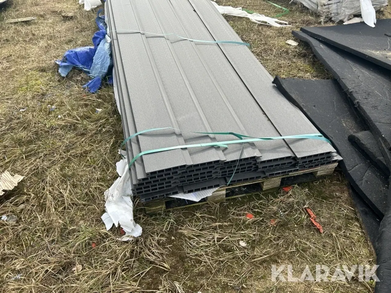 Billede 4 - Kompositbrædder Kirkedal Fer og not, sort 26styk