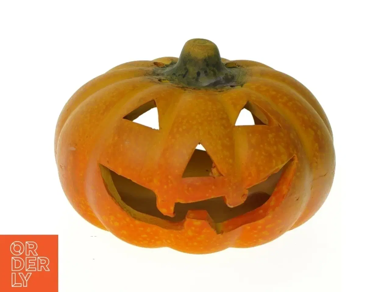 Billede 1 - Græskar til fyrfadslys, halloween (str. 13 x 8 cm)
