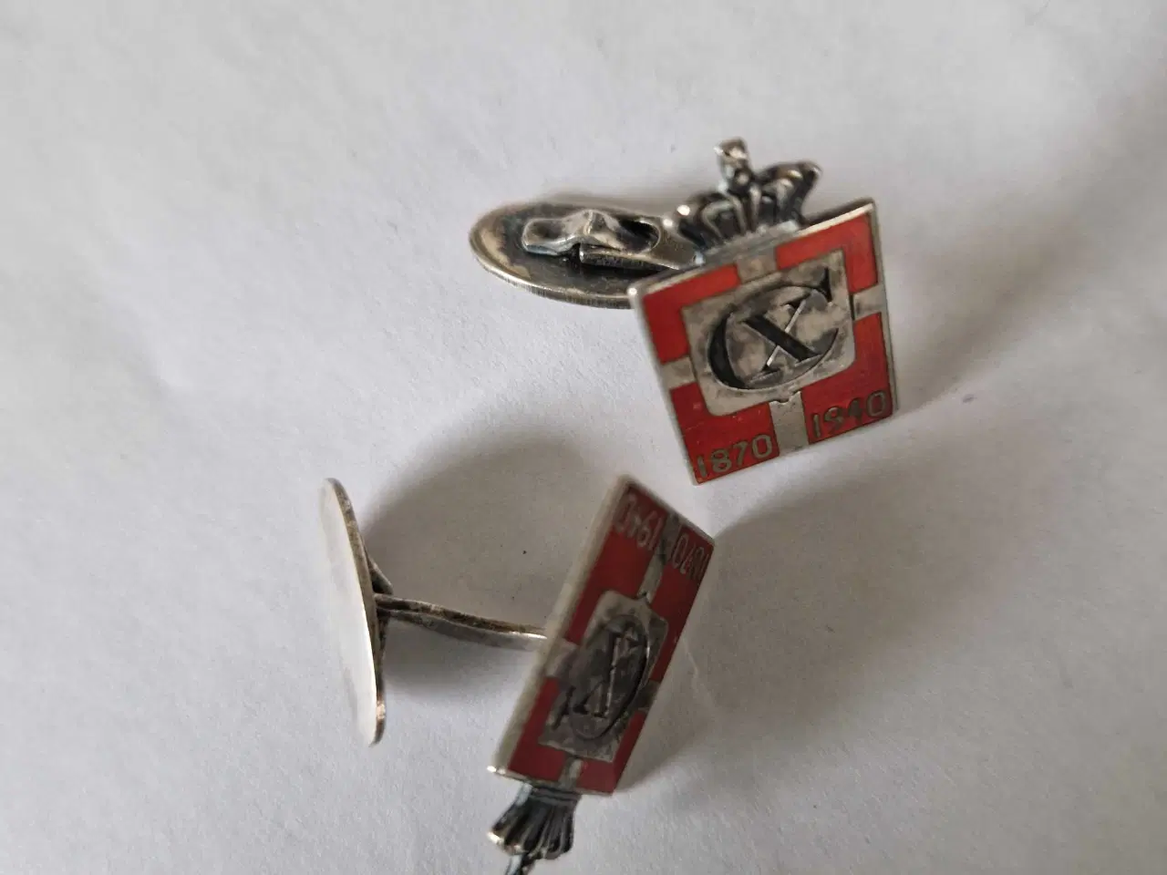 Billede 12 - Manchet knapper mv Georg Jensen kongemærker 