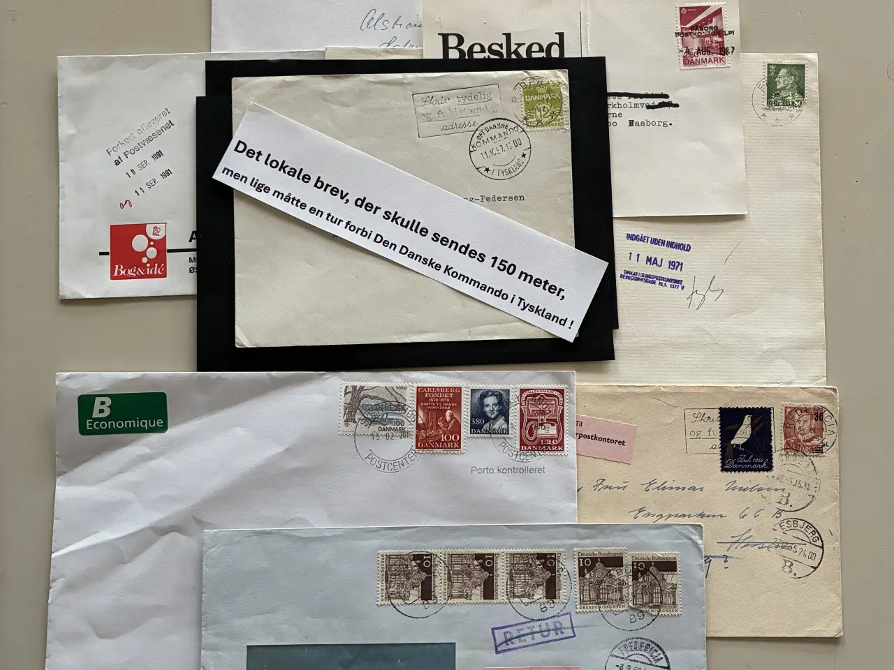 Billede 1 - Frimærke helsager stempler postnoteringer