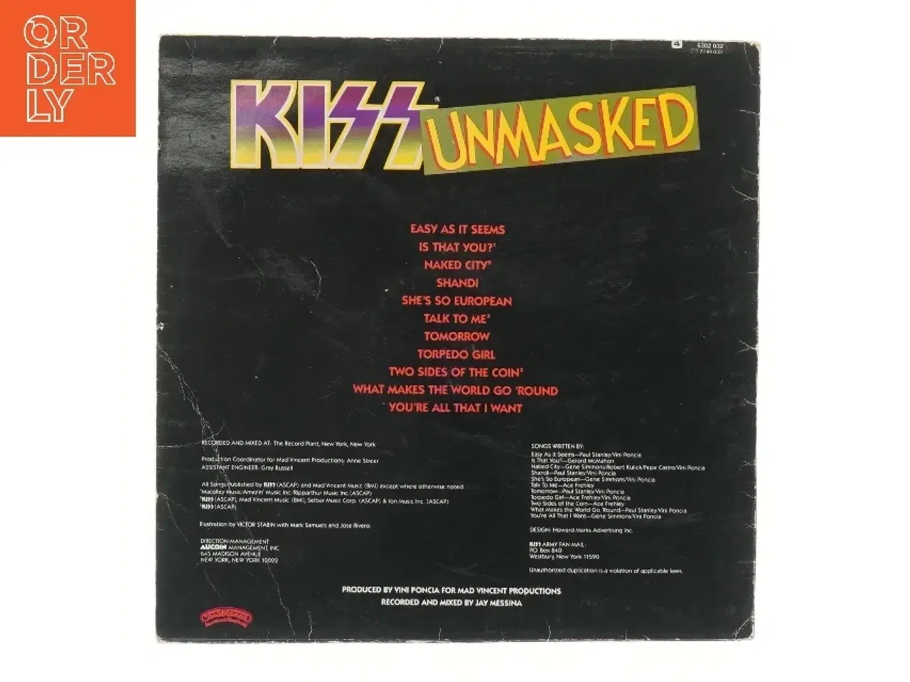 Billede 2 - KISS Unmasked album cover