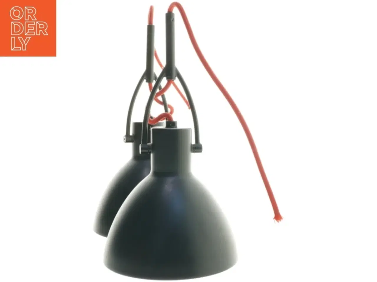 Billede 2 - Pendler med rød ledning (str. Ø. 16 cm. længde. 31 cm)