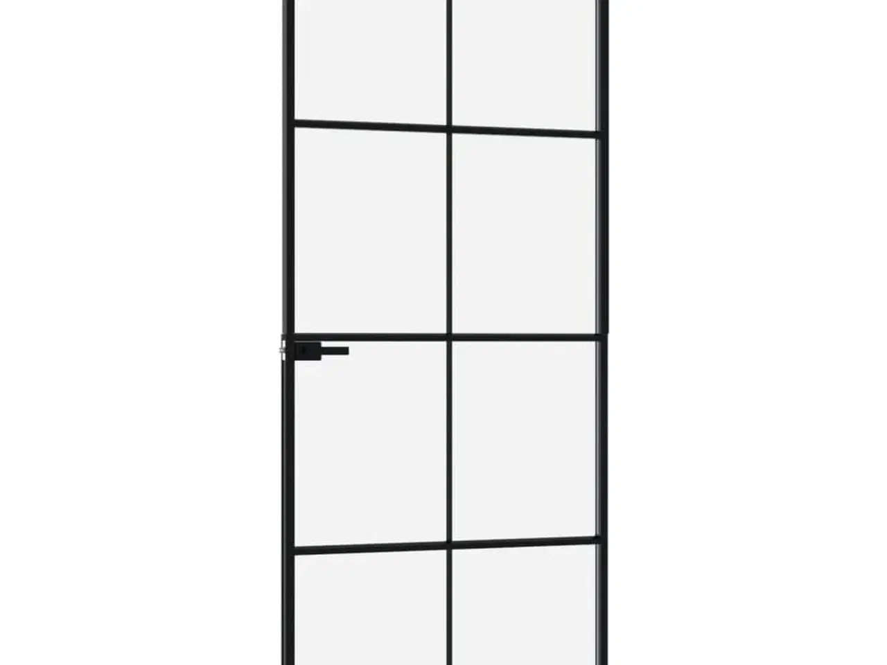 Billede 4 - Dør 83x201,5 cm hærdet glas og aluminium sort