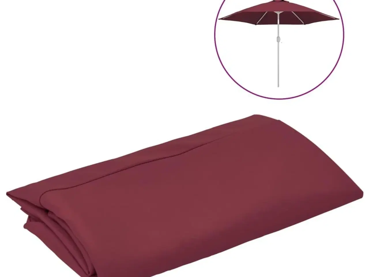 Billede 2 - Udskiftningsdug til parasol 300 cm bordeauxfarvet