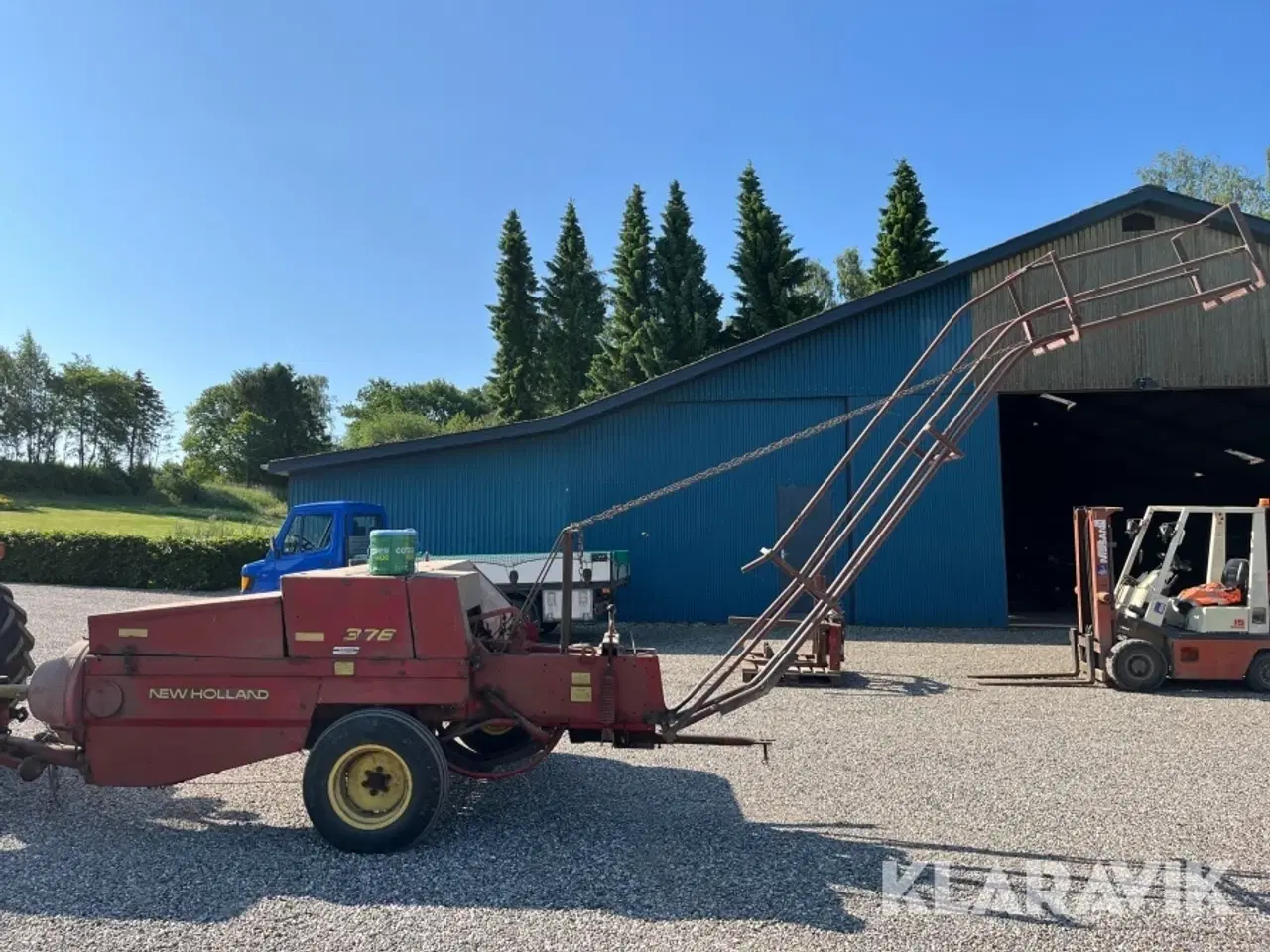 Billede 5 - Ballepresser New Holland 376 med centralsmørring