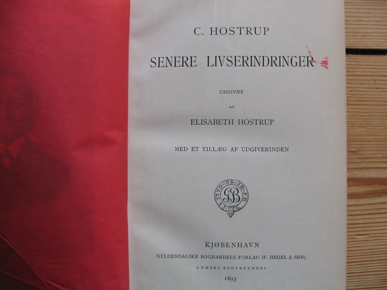 Billede 4 - C. Hostrup. Senere Livserindringer, fra 1893