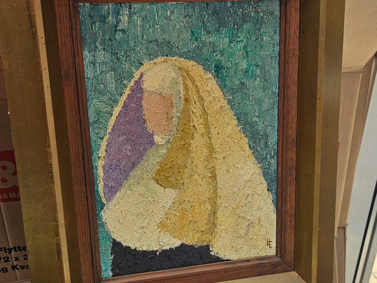Billede 3 - H Engelbrecht - Kunstner-Fad-Maleri-Relief- Byd