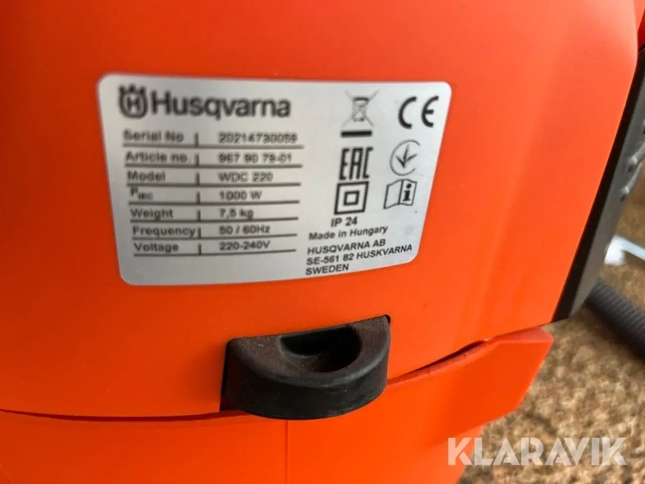 Billede 10 - Støvsuger Husqvarna WDC 220 industri