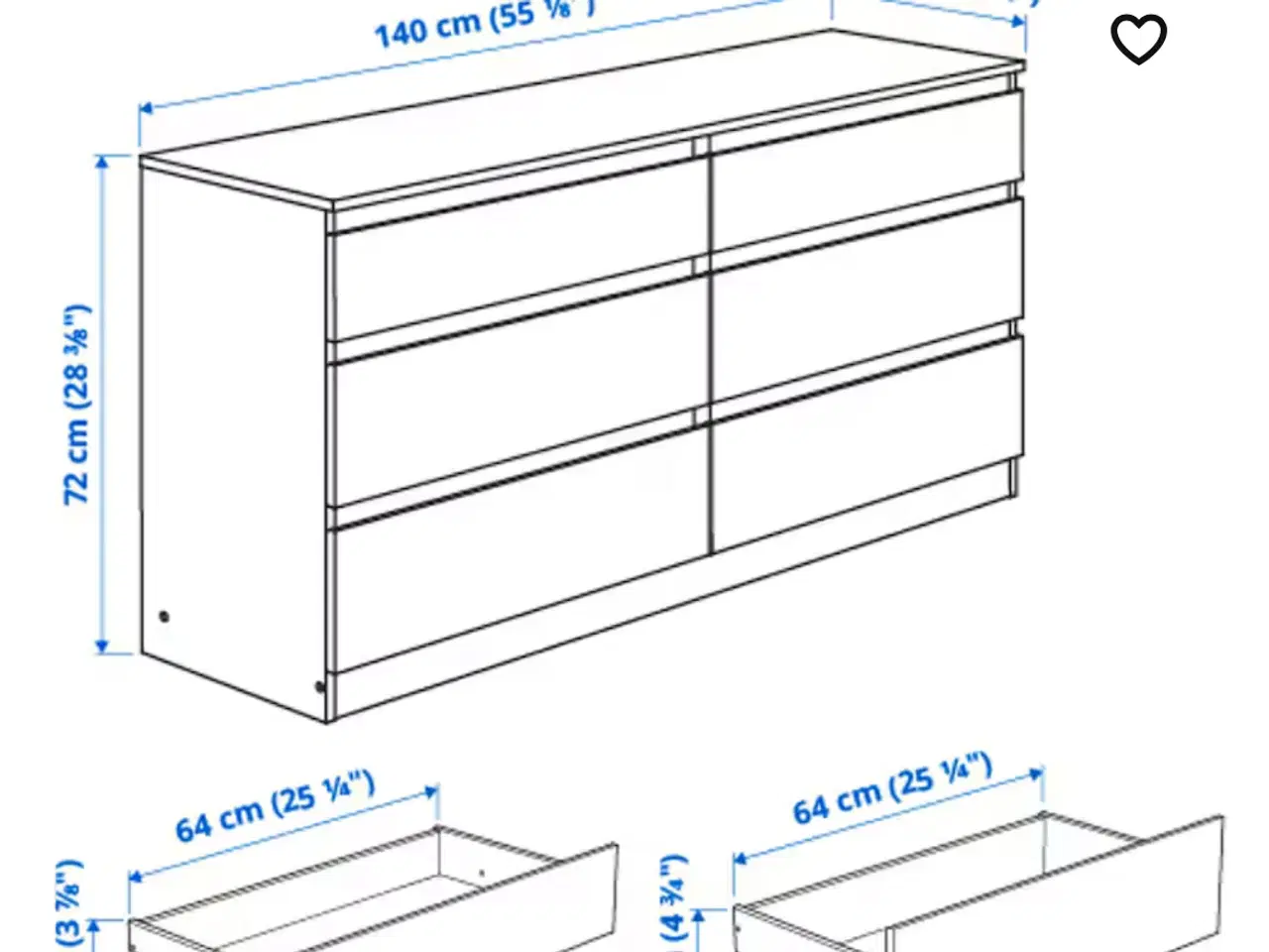 Billede 3 - Kommode/skænk ikea malm. 