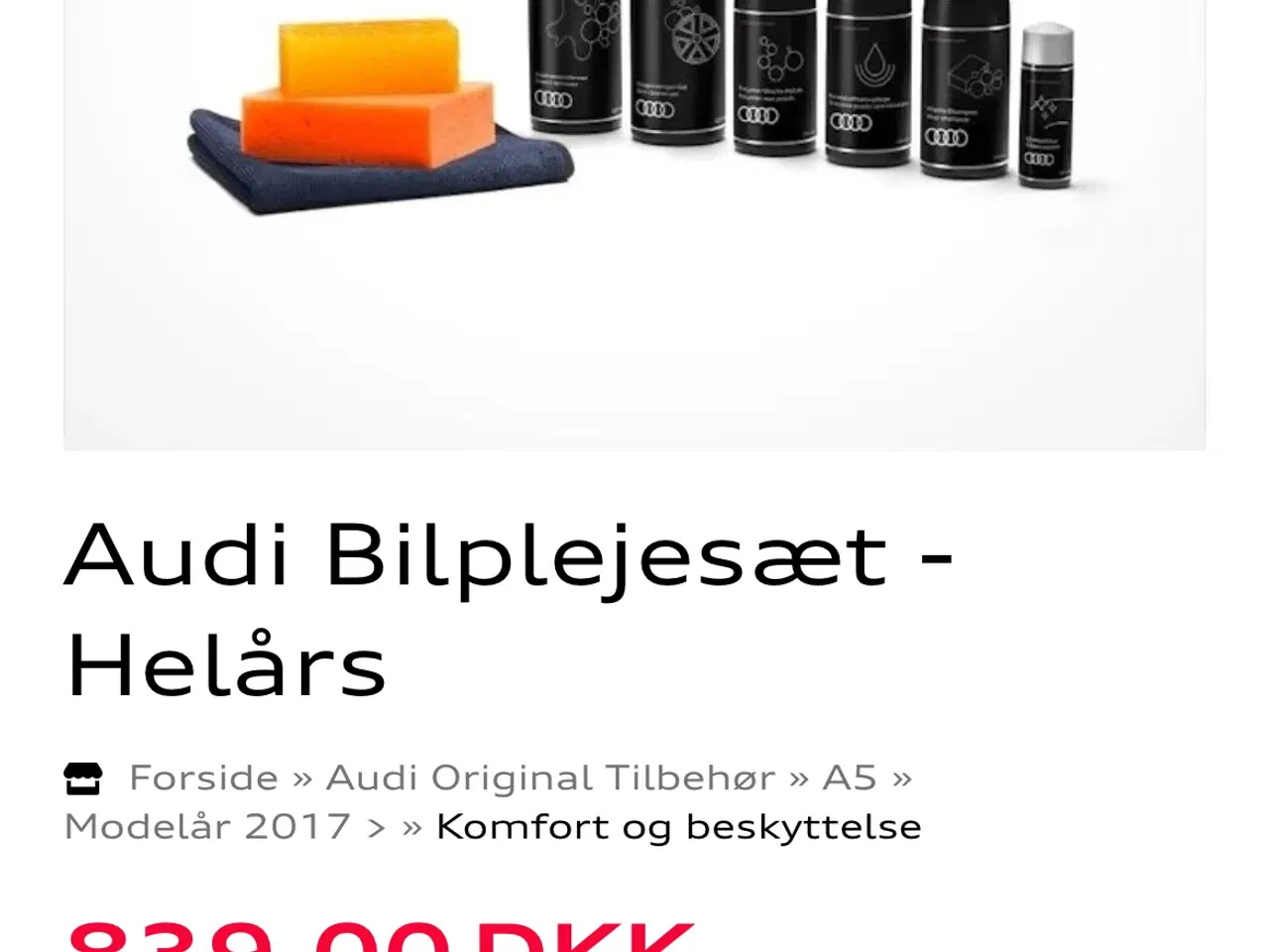 Billede 3 - AUDI Bilplejesæt. Nyt.