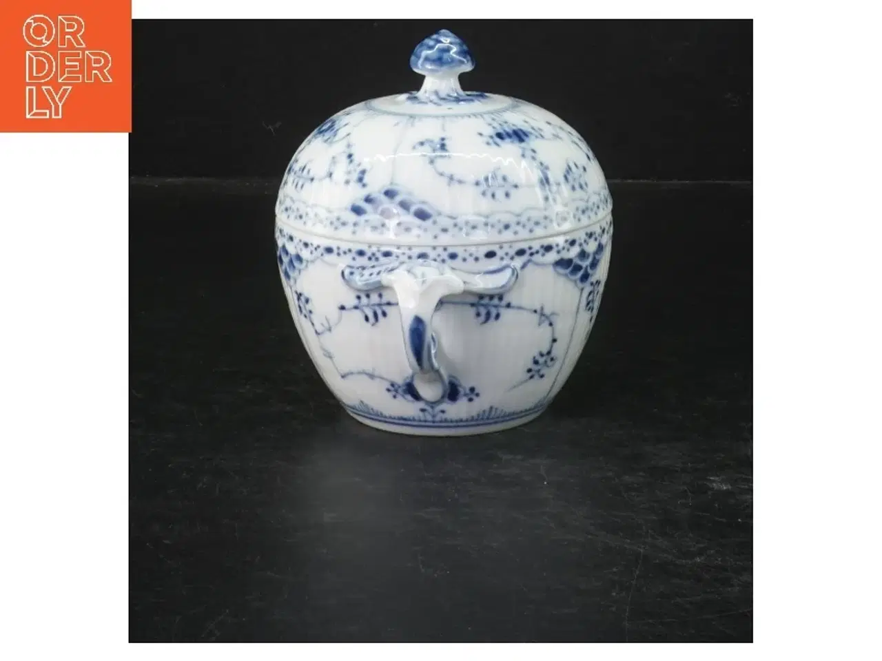 Billede 3 - Blå og hvid porcelænssukkerskål fra Royal Copenhagen (str. Ø 9 cm)