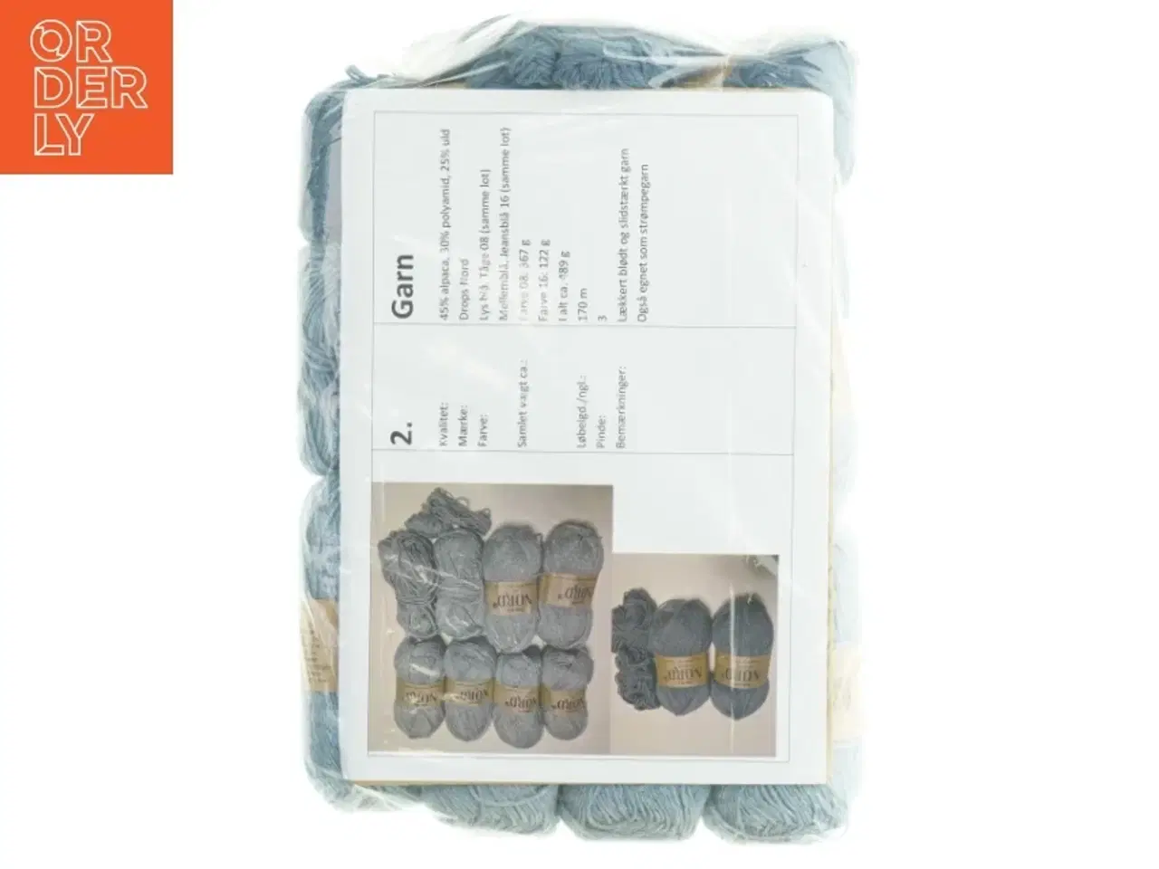Billede 4 - Strikkegarn DROPS Nord, to blå nuancer (489 gram)