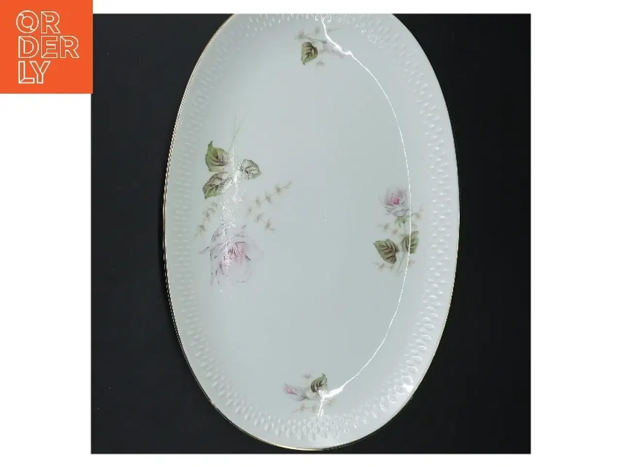 Billede 3 - Porcelænsfad med blomsterdekoration fra Bavaria (str. 33 cm)