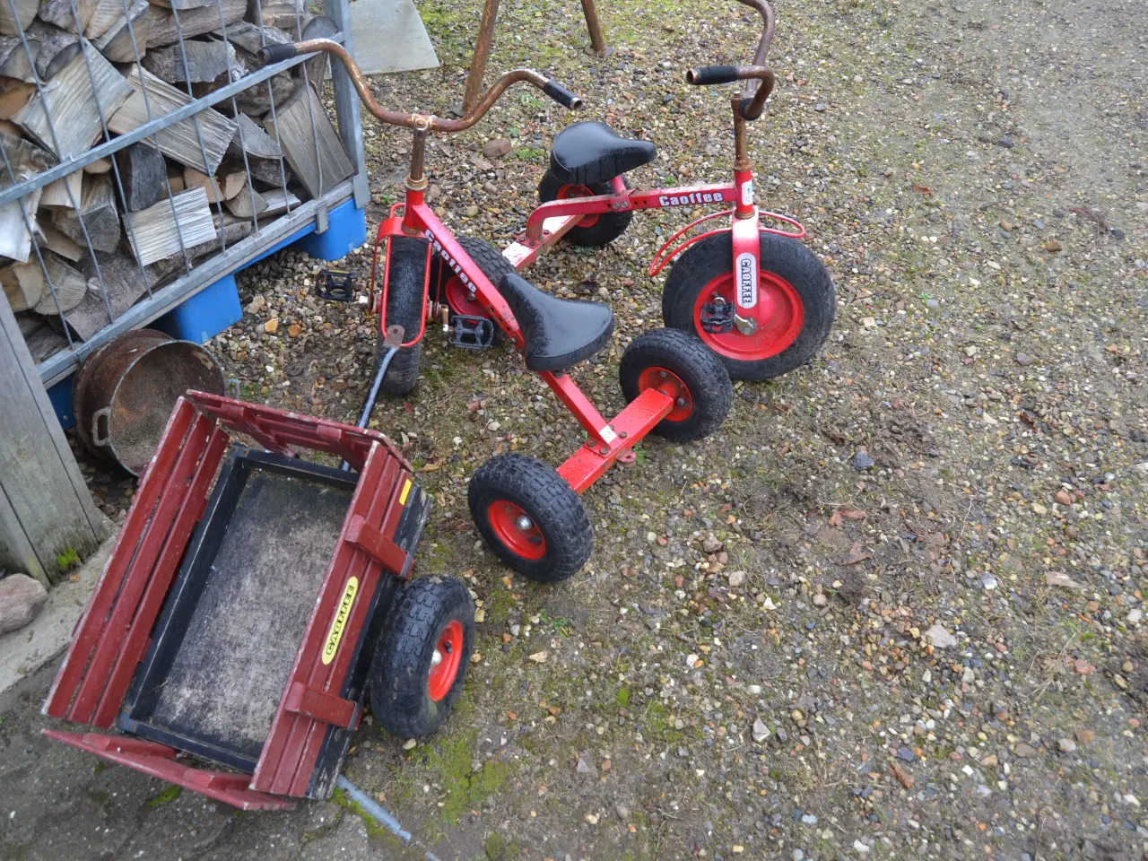 Billede 2 - 2 stk 3 hjulet cykler + vogn