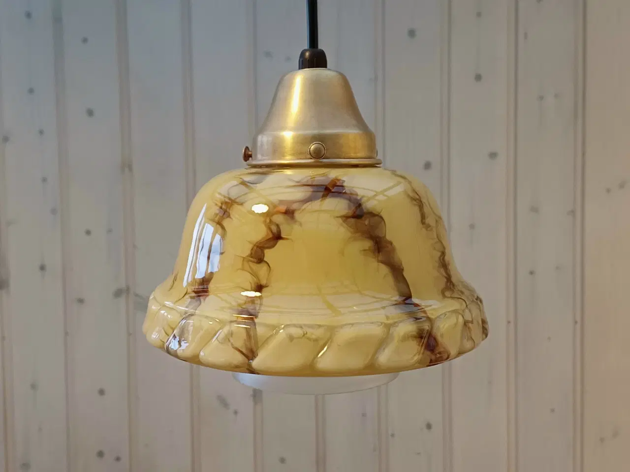 Billede 6 - Vintage/Retro Art Deco loftlampe med glasskærm