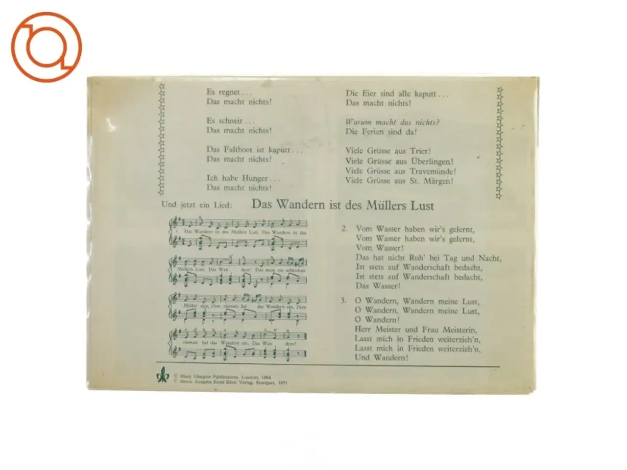 Billede 4 - Gammel tysk sangbog fra Okay (str. 24 x 17 cm)