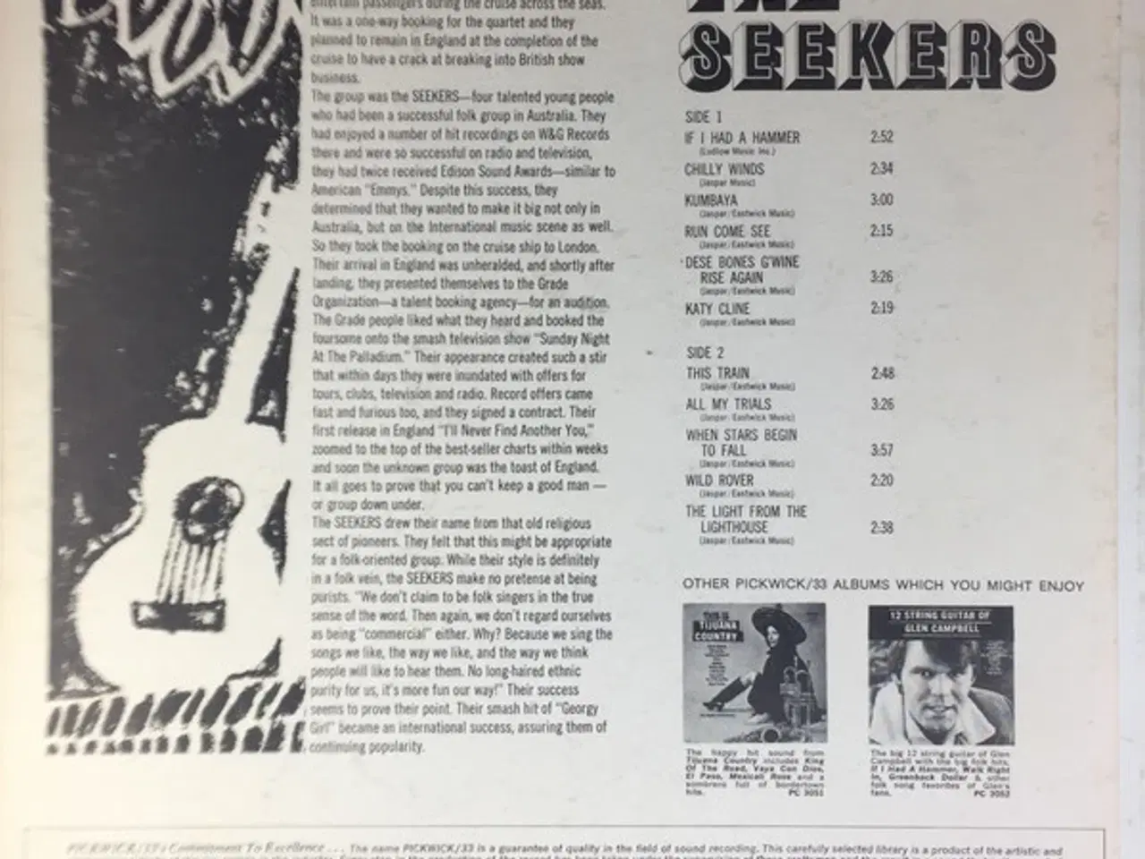 Billede 2 - Perfekt Gave ! - "THE SEEKERS" VINYL PLADER