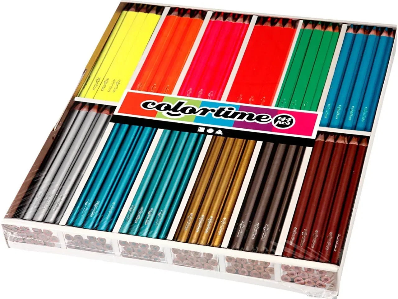 Billede 1 - Colortime Farveblyanter, L: 17,45 cm, mine 4 mm, 144stk./ 1 pk.