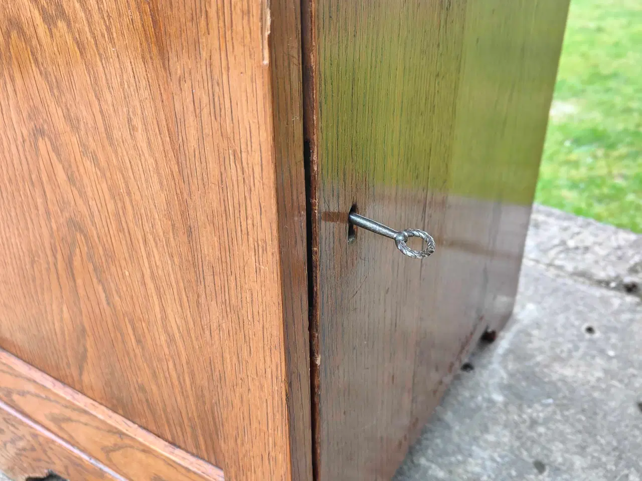 Billede 5 - Fin gammel skrivebord i egetræ