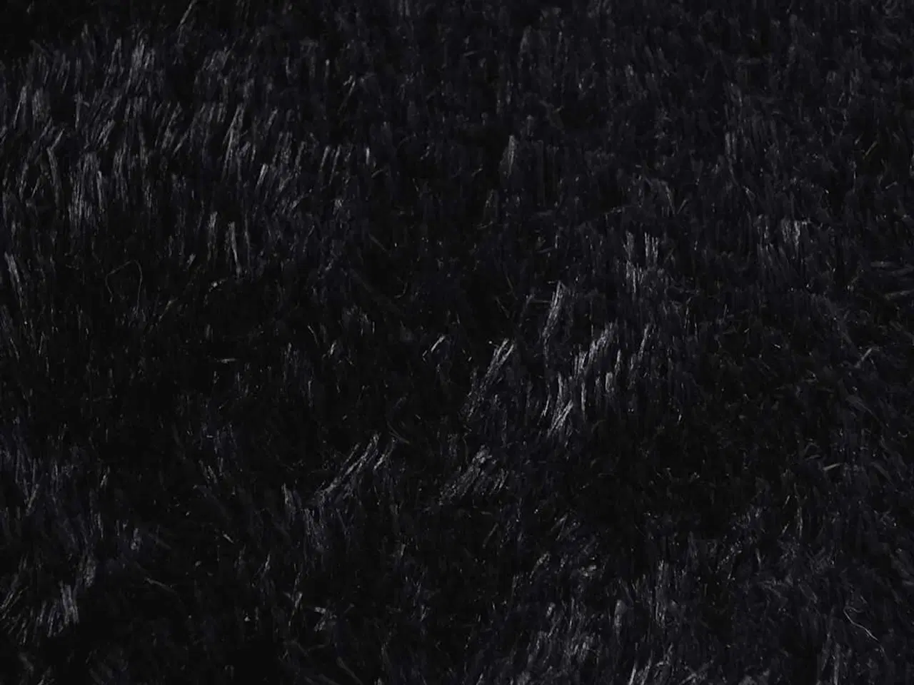 Billede 9 - Shaggy gulvtæppe NAVARRA 100x100 cm høje luv polyester sort