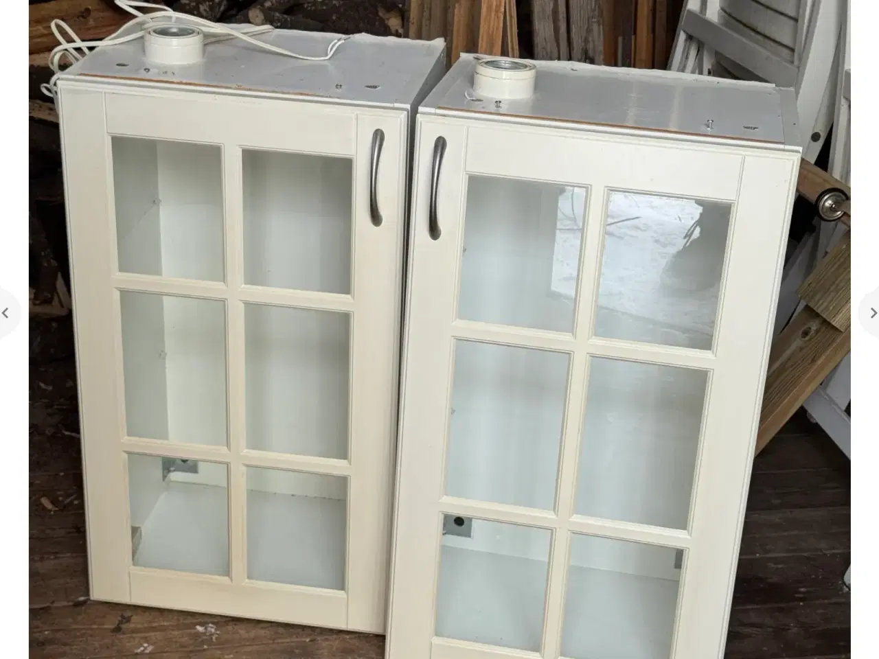 Billede 1 - Ikea Vitrineskabe Bodbyn råhvid