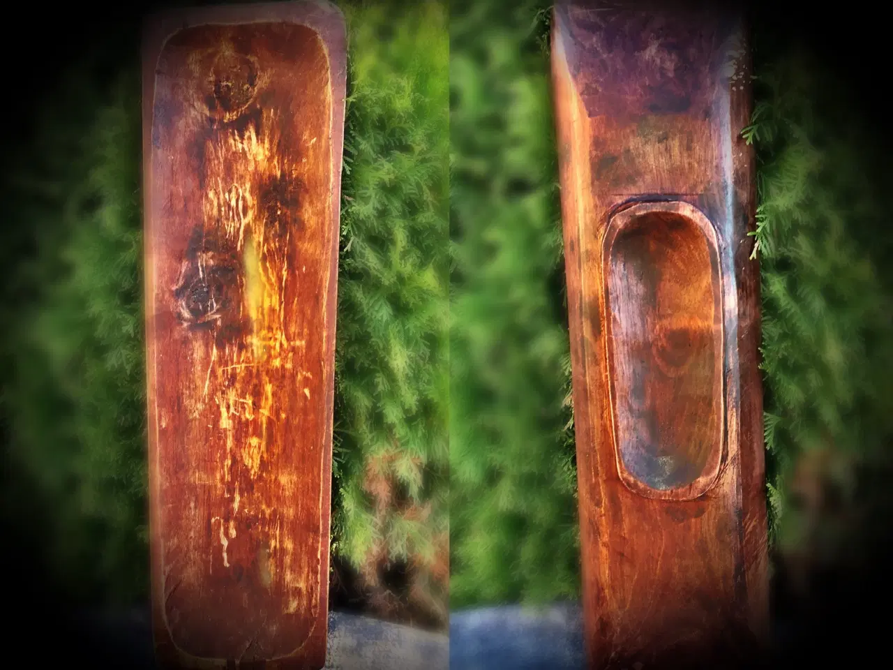 Billede 1 - * Gammelt fransk baguette-fad - i mørkt træ