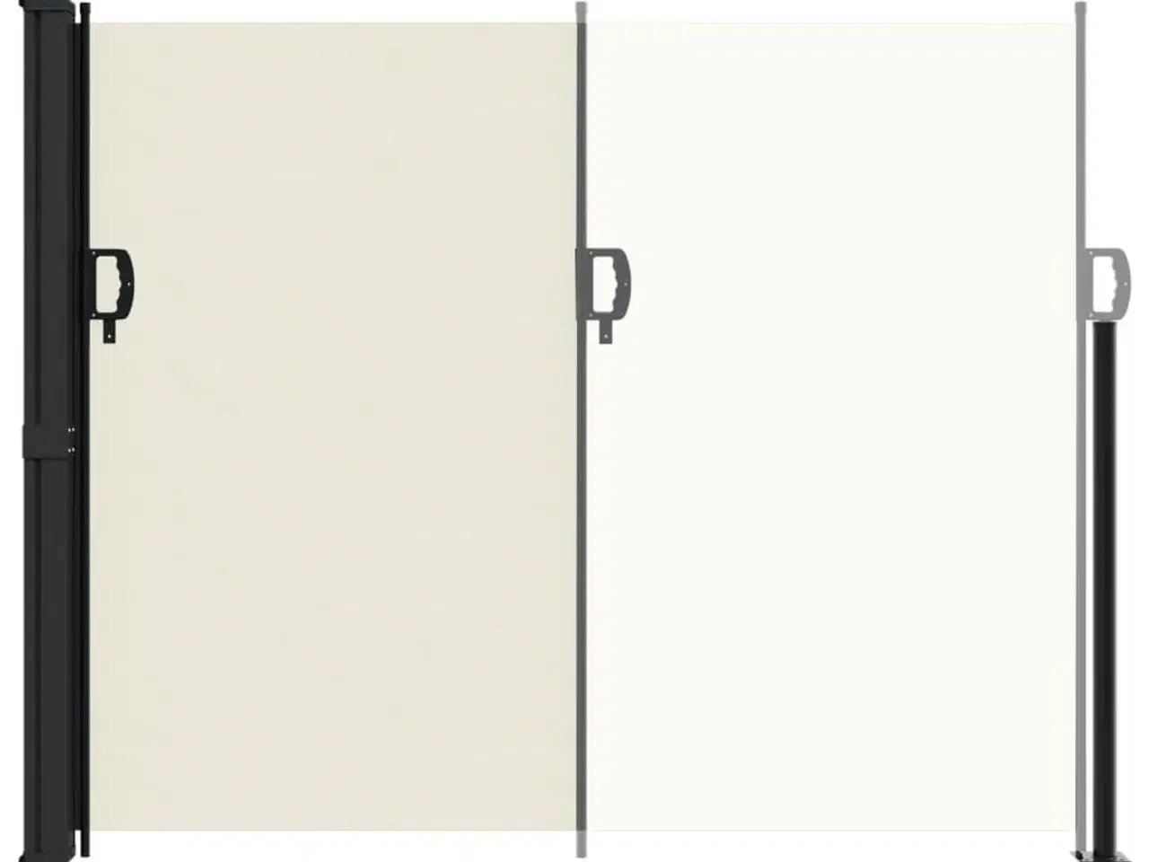 Billede 5 - Sidemarkise 160x300 cm sammenrullelig cremefarvet