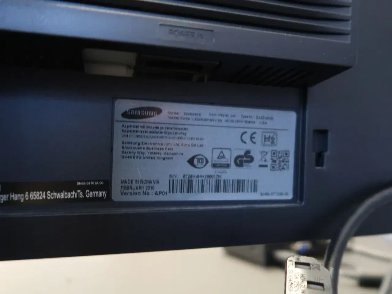 Billede 2 - Computerskærm SAMSUNG S24E450, dockingstation LENOVO Thinkpad, tastatur, rollermouse