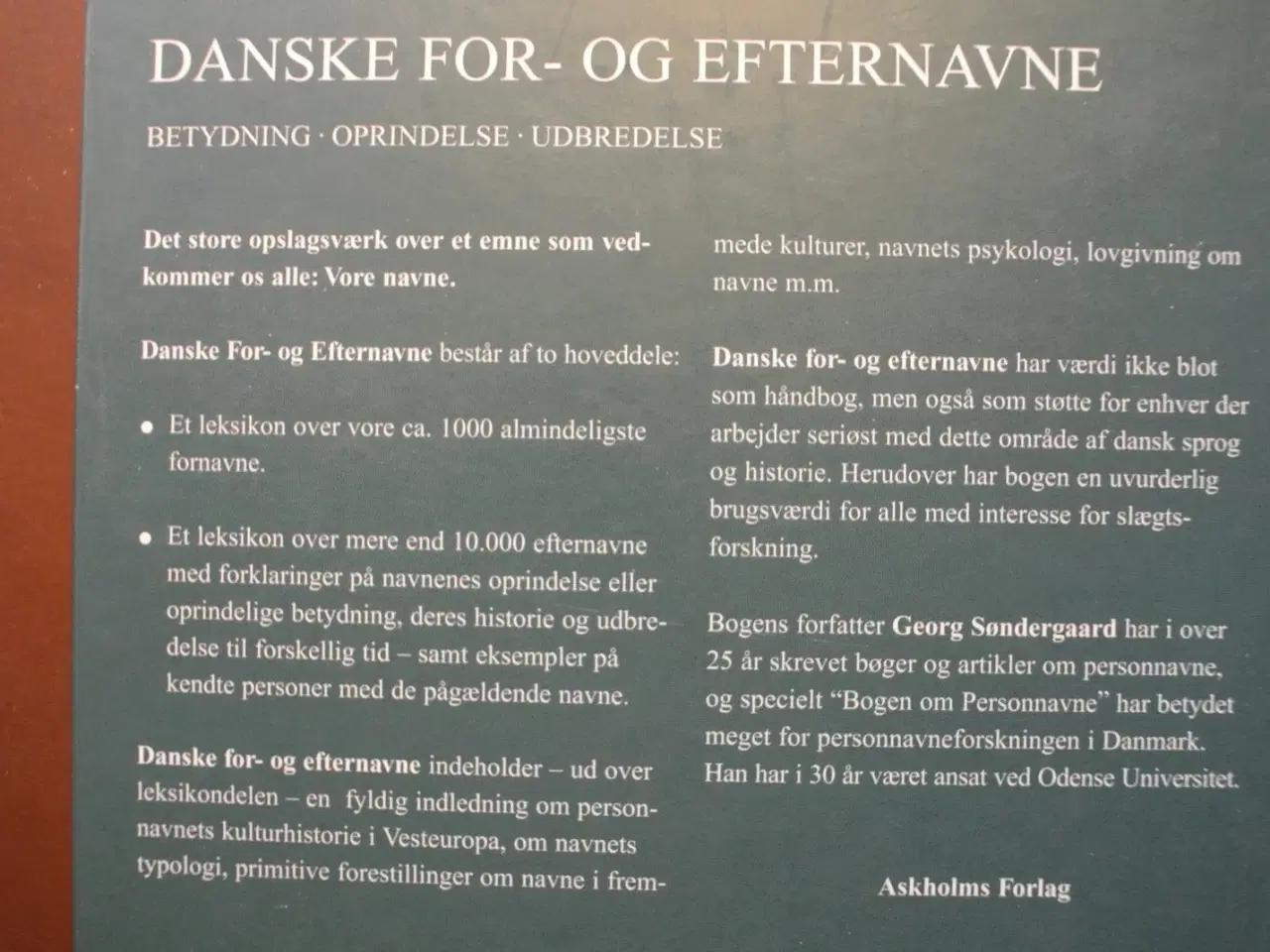 Billede 3 - danske for- og efternavne. betydning. oprindelse. 