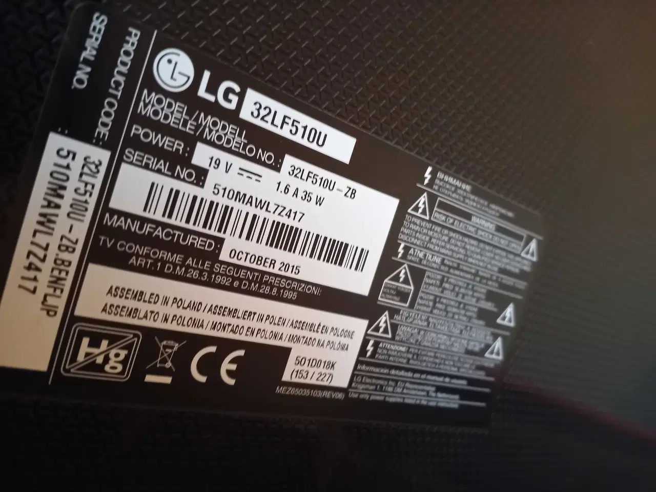 Billede 2 - 32 tommer LG fjernsyn 