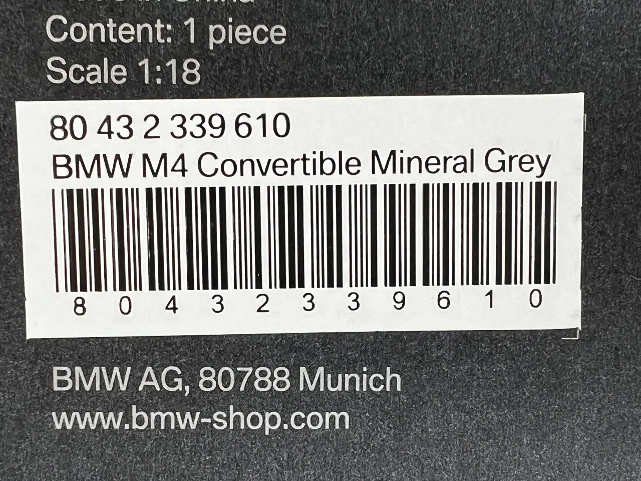 Billede 10 - 2015 BMW M4 Cabriolet 1:18 