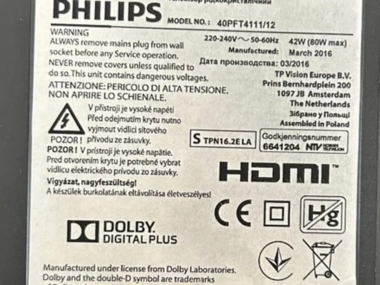 Billede 3 - 40" Philips TV