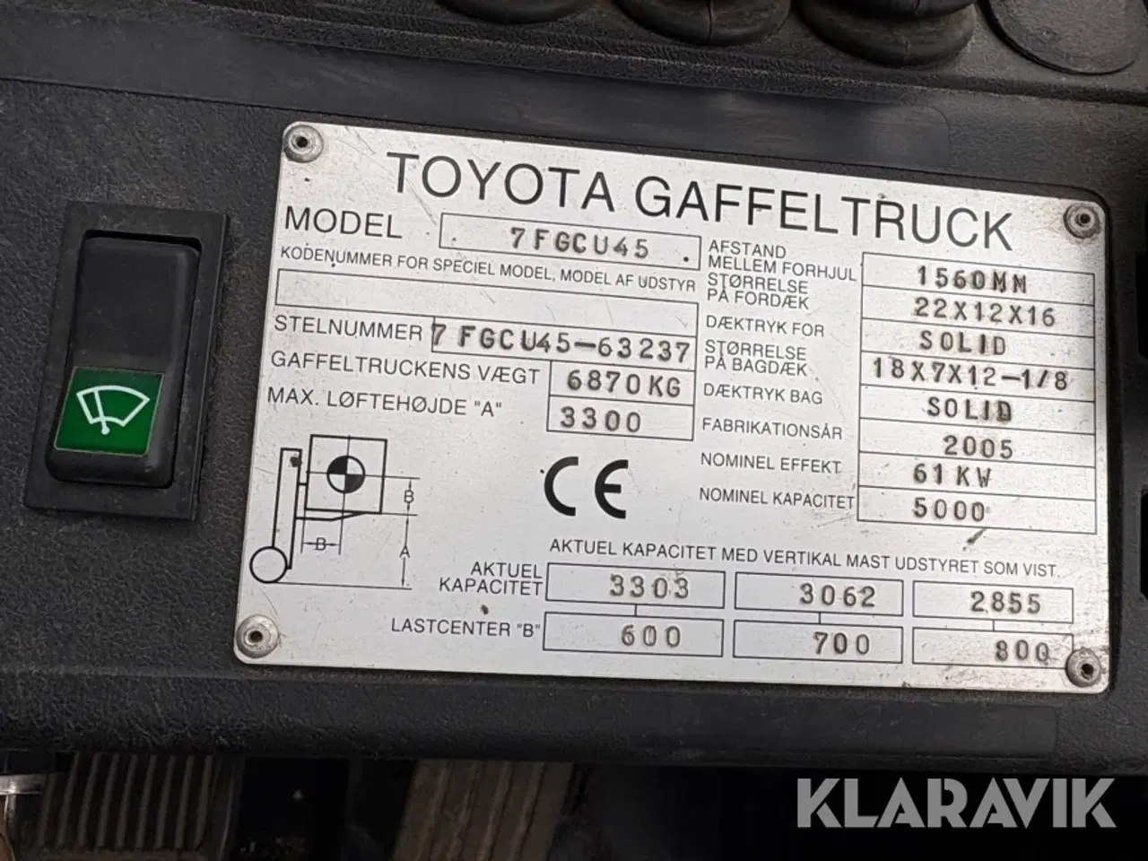 Billede 8 - Gaffeltruck Toyota 7FGCU45