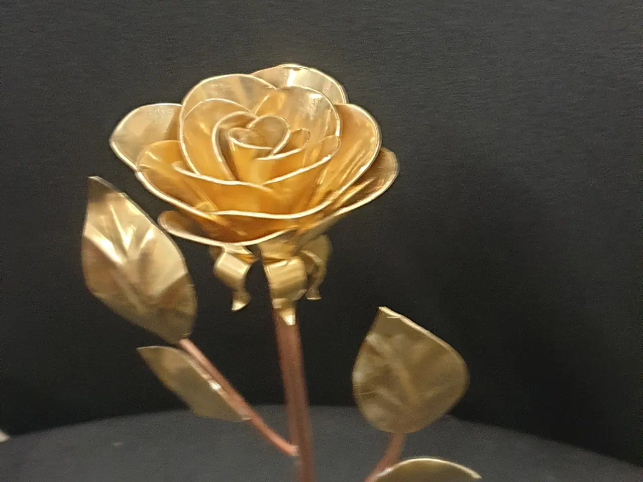 Billede 3 - Håndlavet kobber rose 