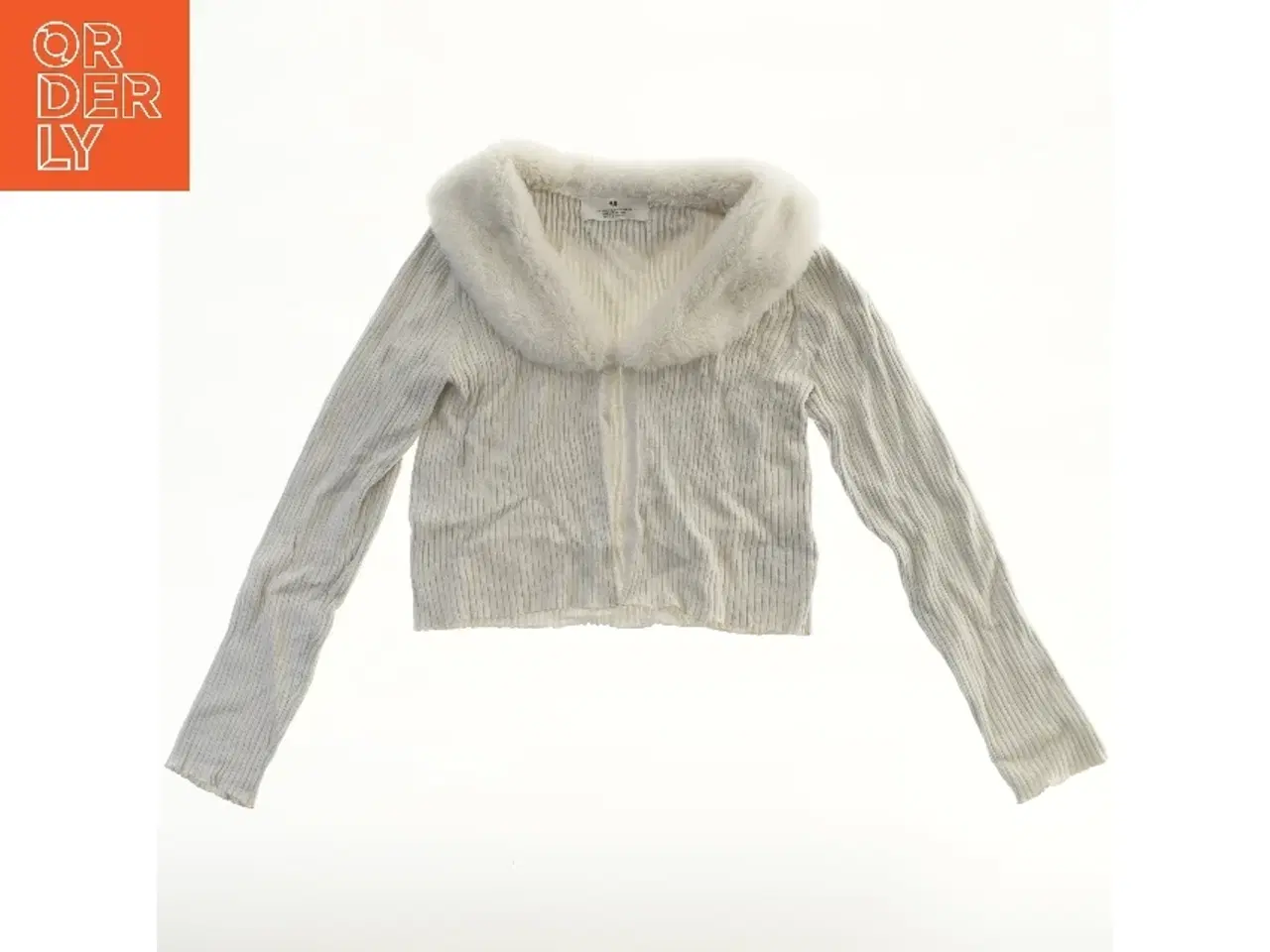 Billede 1 - Langærmet trøje med pelskrave fra H&M (str. 146)