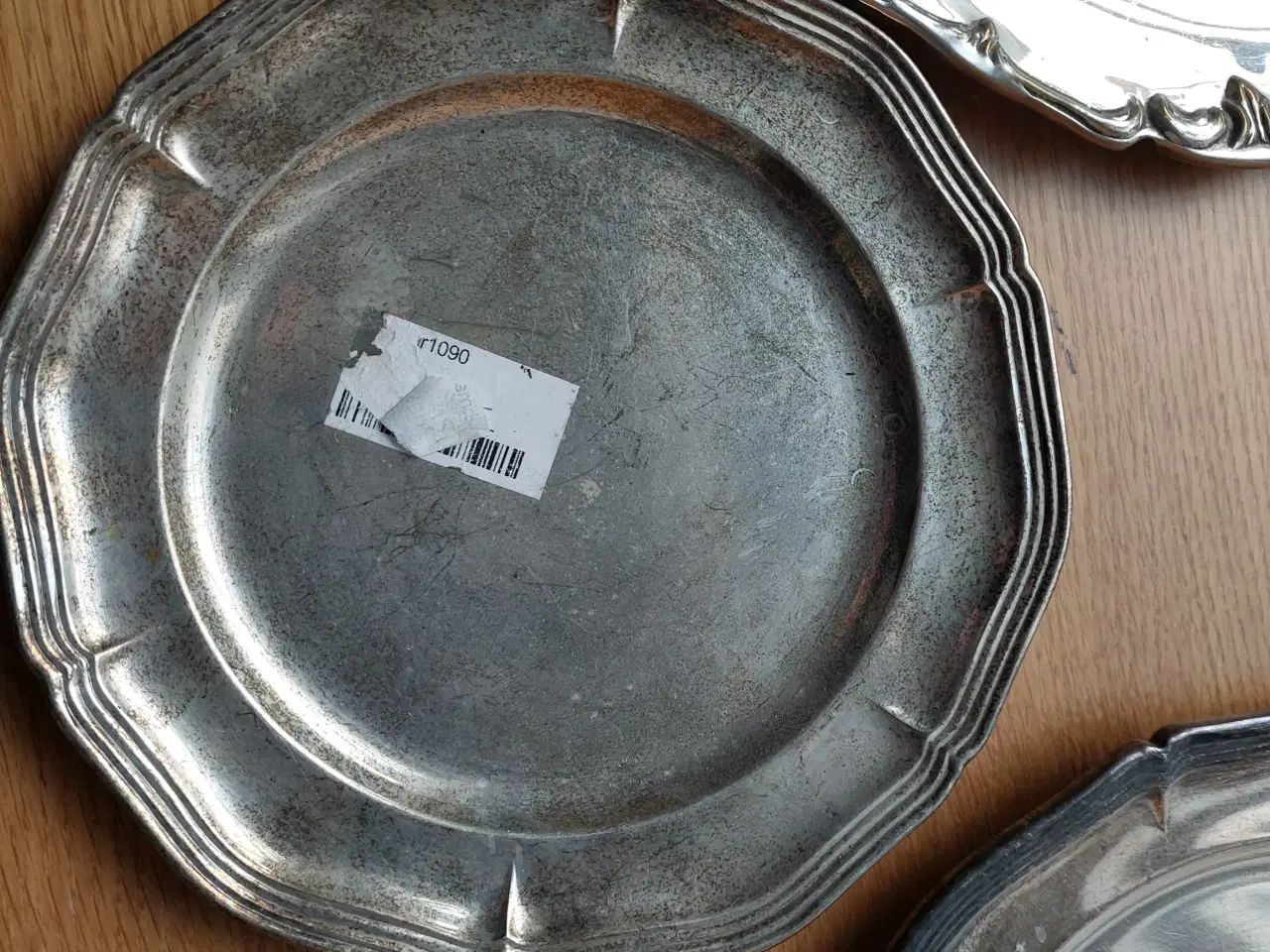 Billede 3 - fad forskellige - sølvfarve metal fad